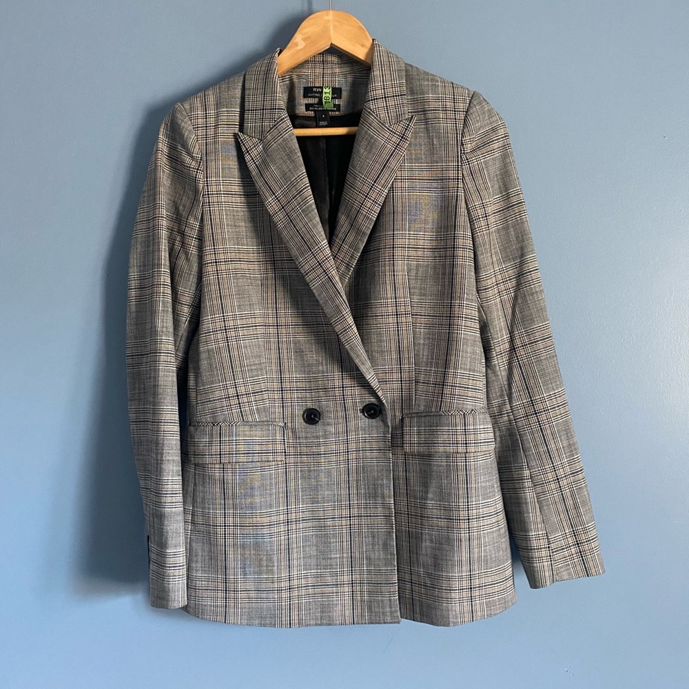 RW&CO. Gray Plaid Women's Blazer